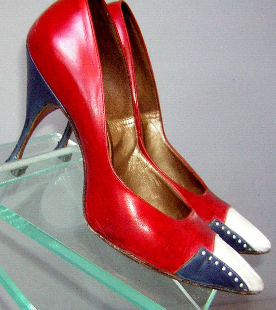 Vintage 50s 60s Stiletto Heels 4 inch Shoes - 4th of July Patriotic Pumps il fullxfull 151874943 Favorite Vintage Finds of the Week Memorial Day