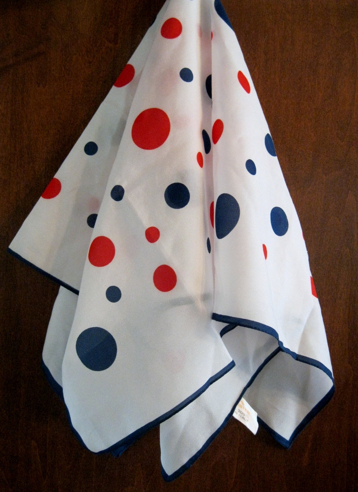 Red, White and Blue Dotted Patriotic Scarf Italy il fullxfull 311480529 Favorite Vintage Finds of the Week Memorial Day