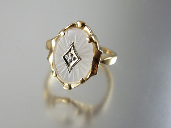 AUTHENTIC (not repro) Vintage 10k gold camphor glass diamond ring signed House of Kraus il fullxfull 328808216 Vintage Finds of the Week May 7th