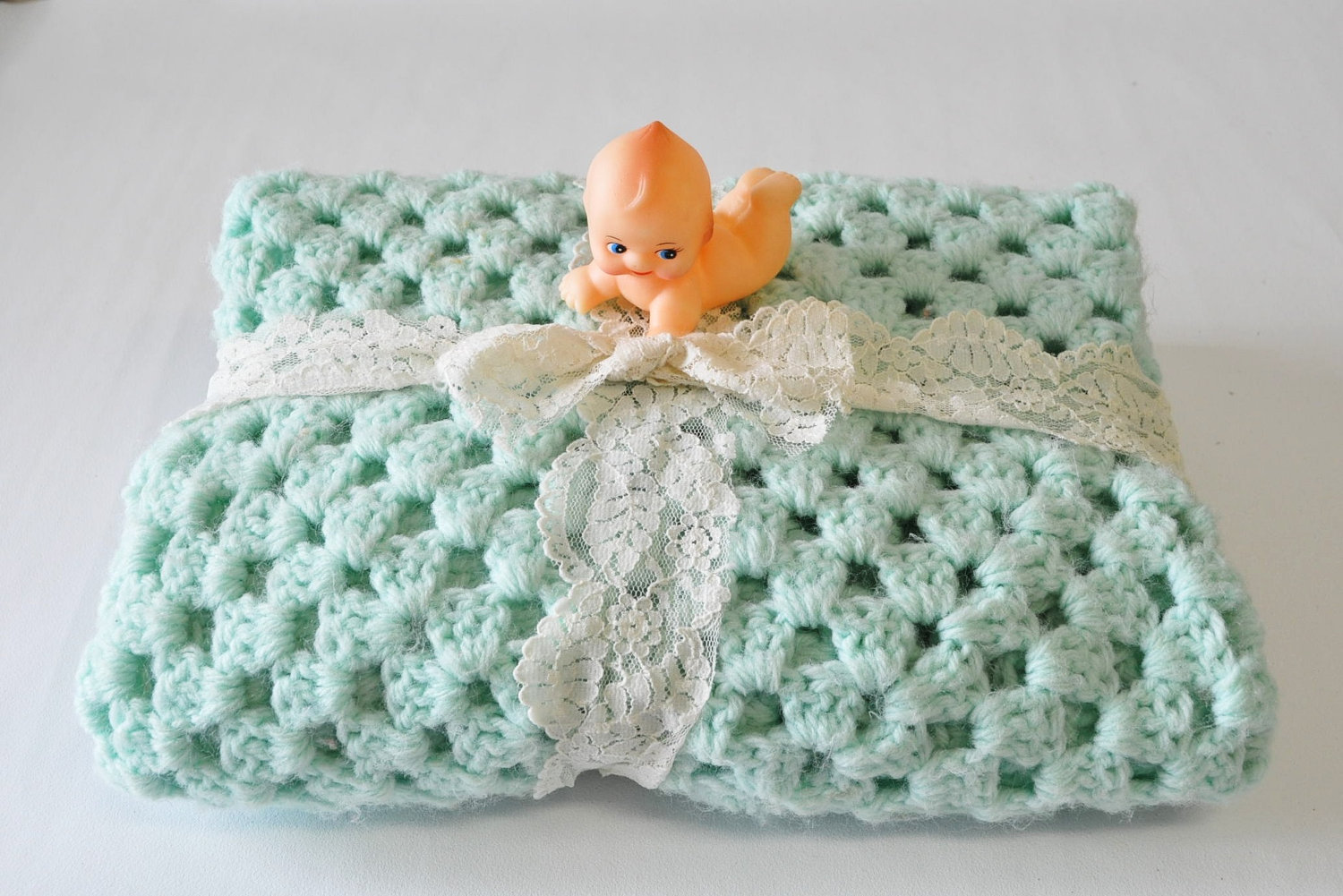 vintage mint green baby crochet afghan il fullxfull 319808885 Favorite Vintage Finds of the Week June 4th