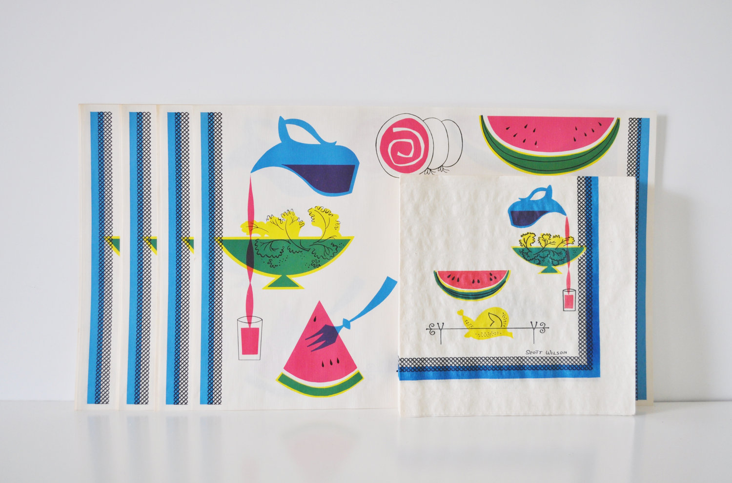 Mid-Century Placemats and Napkins Set il fullxfull 327678261 Favorite Vintage Finds of the Week June 25th