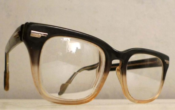 Mad Men Horn Rimmed Glasses Root Beer Fade Amber Brown to Clear Shuron Mid Century Modern 60s il fullxfull 3361549521 Favorite Vintage Finds of the Week June 11th(Father Knows Best)