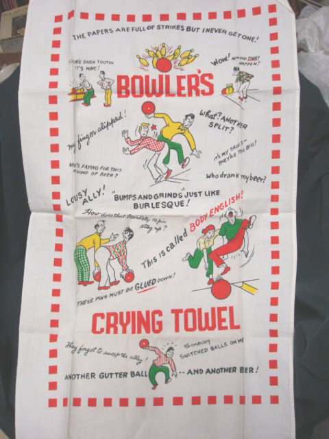 Cute Colorful Bowling Crying Towel 1950s il fullxfull 342407814 Favorite Vintage Finds of the Week June 11th(Father Knows Best)