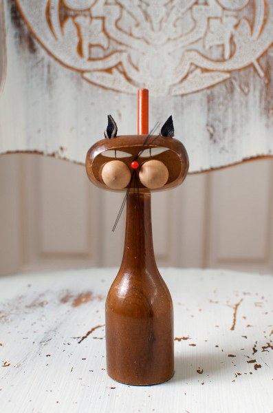 Vintage Mid Century Modern Wood Cat Pen/Pencil Holder il fullxfull 293649564 397x600 Favorite Vintage Finds of the Week August 20th
