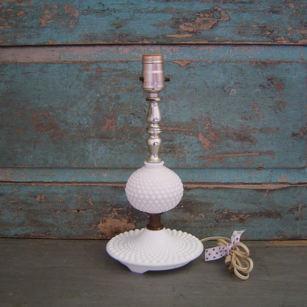 Hobnail Milk Glass Lamp Vintage Mid-Century il fullxfull 339487978 600x600 Favorite Vintage Finds of the Week September 17th
