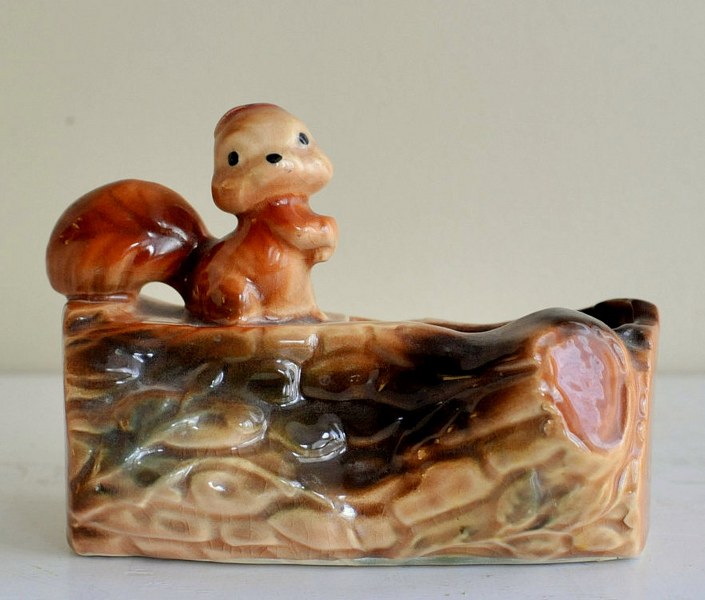 1950s Squirrel Perched on a Log Bisque Planter il fullxfull 361353893 705x600 Favorite Vintage Finds of the Week October 1st