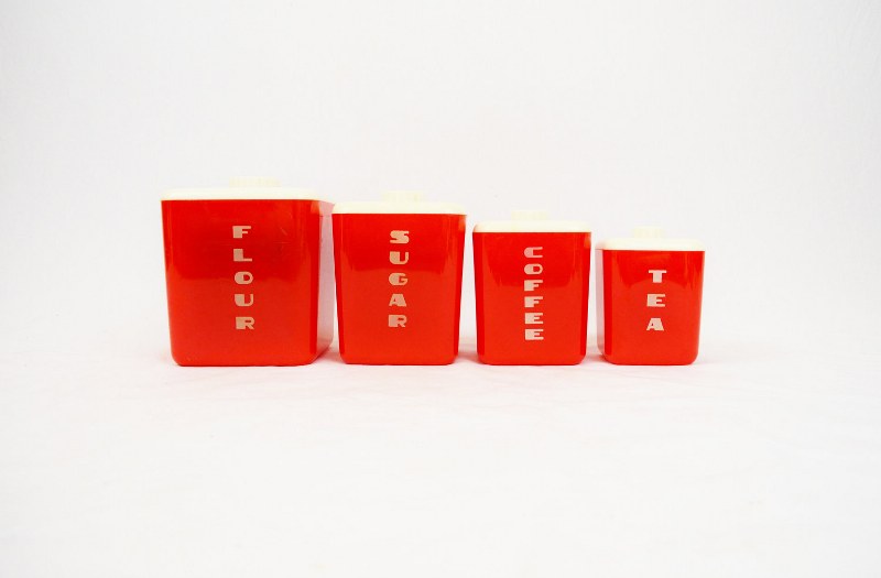 Mid-Century Lustro-Ware Canister Set - Flour, Sugar, Coffee, Tea il fullxfull 371756321 kyzs 800x525 Favorite Vintage Finds of the Week September 3rd