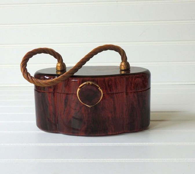 adorable 1950s Wilardy lucite purse. handbag. tortoise brown. Fall. vintage fashion. mid century modern il fullxfull 375830541 6v0e 673x600 Favorite Vintage Finds of the Week October 1st