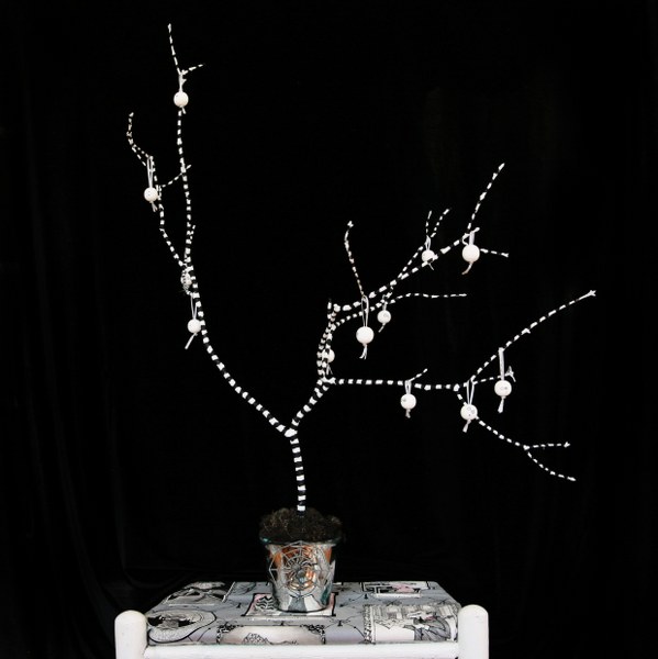 IMG_2744_599x600 IMG 2744 599x600 13 Days of Halloween Fun Striped Halloween Tree and Spooky Ghost Ornaments