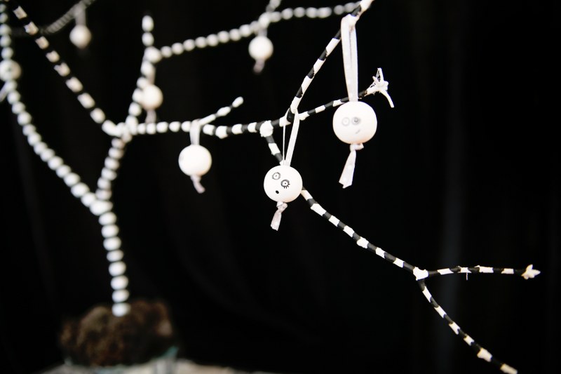IMG_2746_800x533 IMG 2746 800x533 13 Days of Halloween Fun Striped Halloween Tree and Spooky Ghost Ornaments