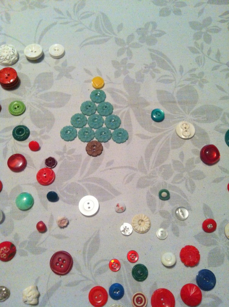 IMG 4928 784x1050 764x1024 DIY Holiday Themed Framed Vintage Buttons