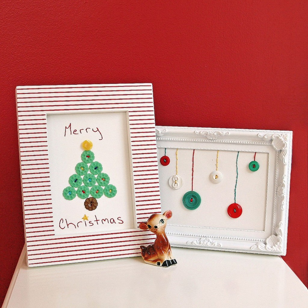 IMG 5599 1049x1050 1024x1024 DIY Holiday Themed Framed Vintage Buttons