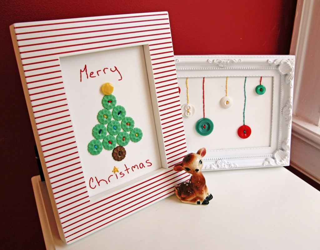 IMG 5603 1340x1050 1024x802 DIY Holiday Themed Framed Vintage Buttons