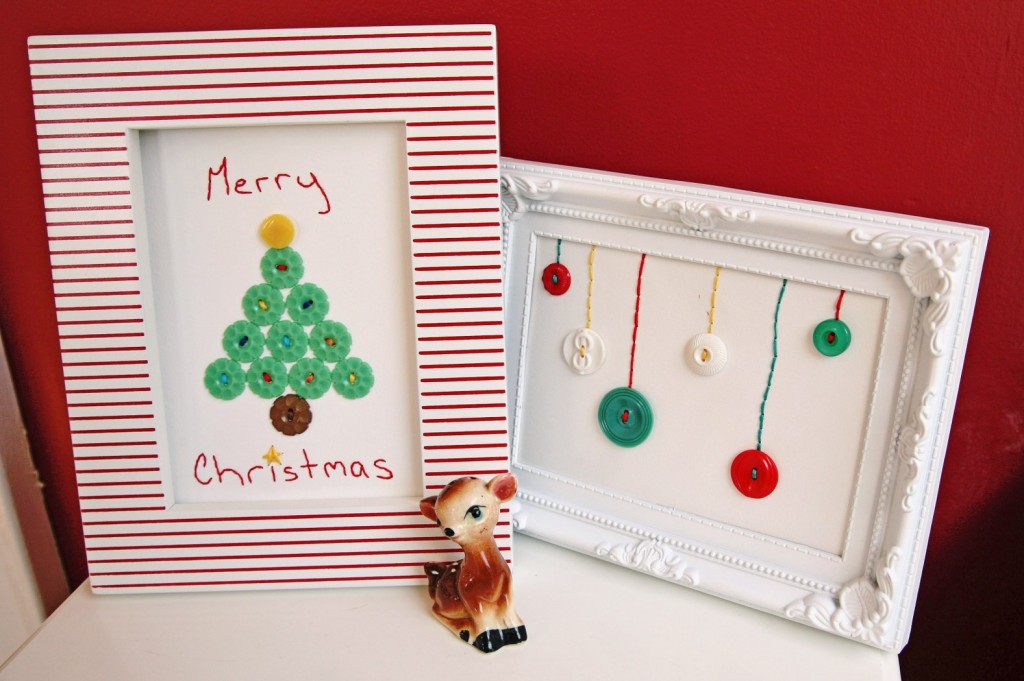 IMG 5604 1577x1050 1024x681 DIY Holiday Themed Framed Vintage Buttons