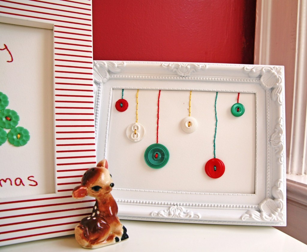 IMG 5607 1278x1050 1024x841 DIY Holiday Themed Framed Vintage Buttons