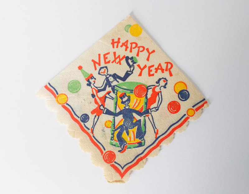 Vintage 1940s Happy New Year paper napkin il fullxfull.410625008 a2ks Favorite Vintage Finds of the Week December 31st