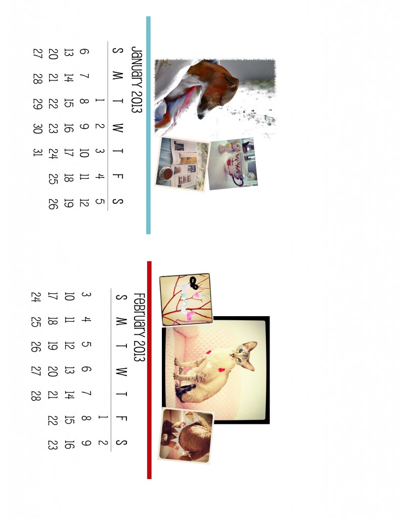 1 791x1024 Free Printable 2013 Calendar