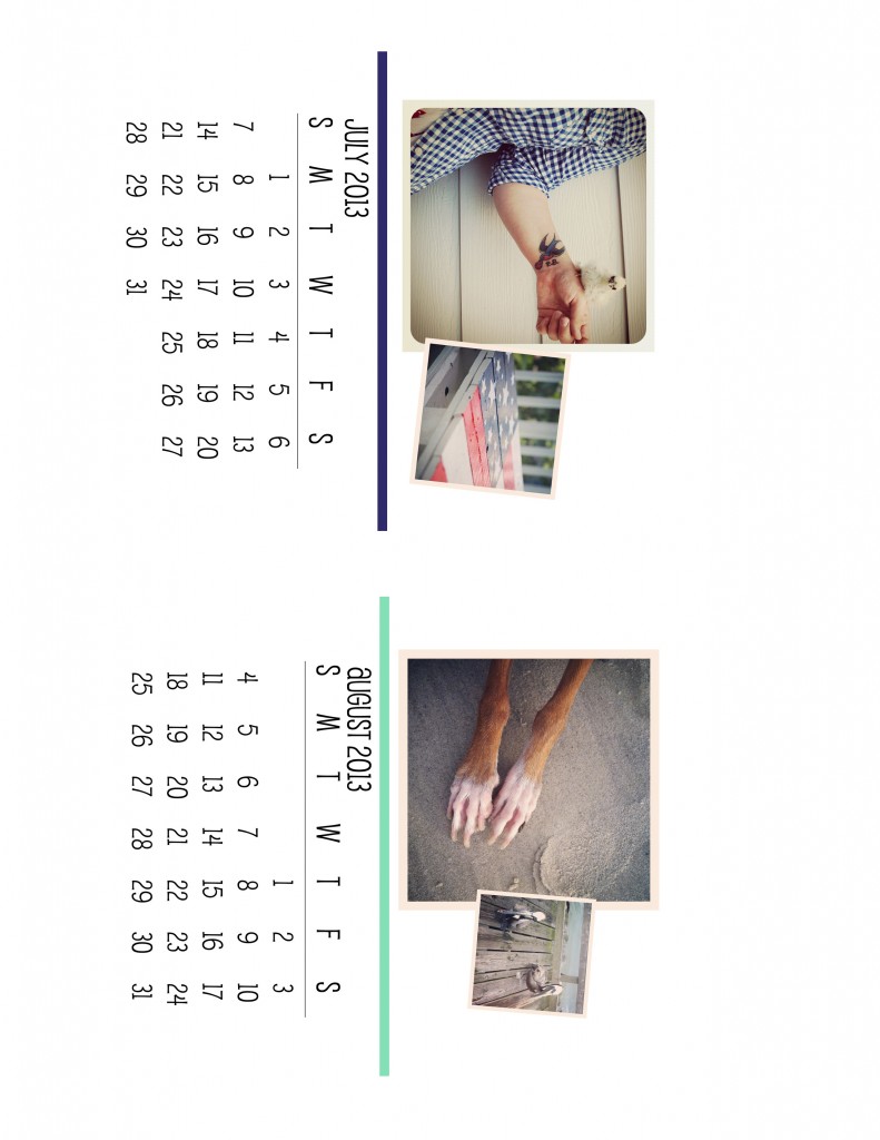 4 791x1024 Free Printable 2013 Calendar