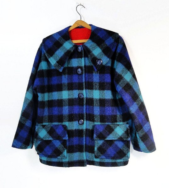 Vintage 1950s Coat Blue Plaid Car Coat il fullxfull.392748225 nu6q 537x600 Favorite Vintage Finds of the Week January 14th