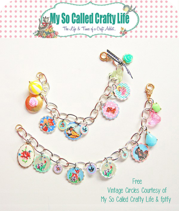 Shrinky Charm Bracelets Today at Free Pretty Things For You! - My So Called Crafty Life