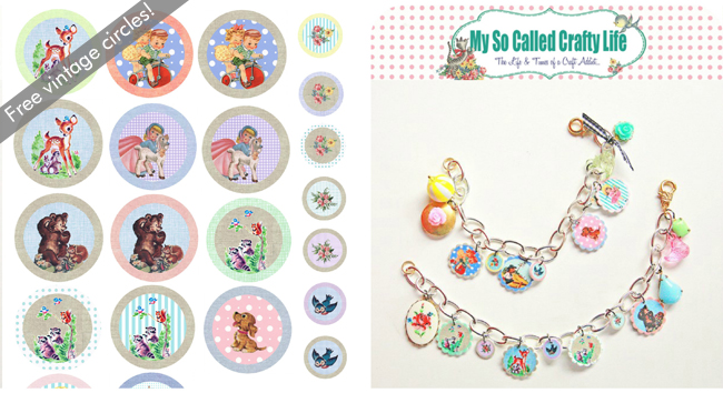 DIY vintage charms 3 DIY vintage charms 3 Shrinky Charm Bracelets Today at Free Pretty Things For You!
