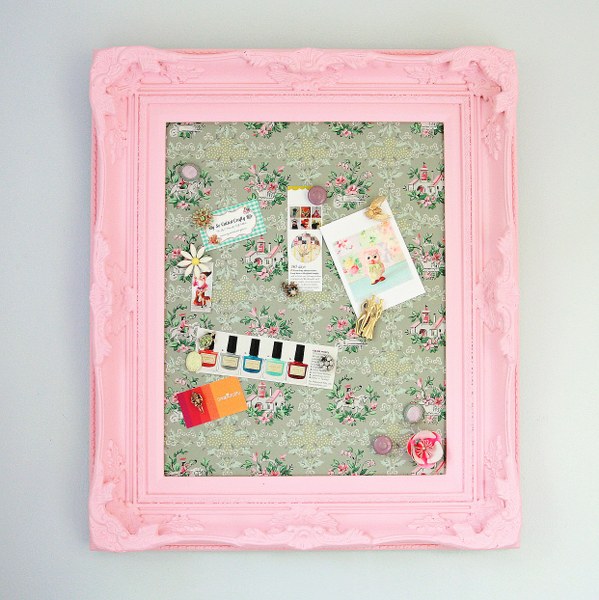 IMG_2640_599x600 IMG 2640 599x600 DIY Framed Vintage Wallpaper Magnetic Board