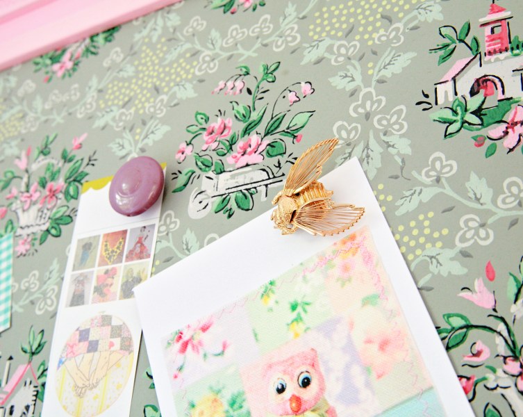 IMG_2649_753x600 IMG 2649 753x600 DIY Framed Vintage Wallpaper Magnetic Board