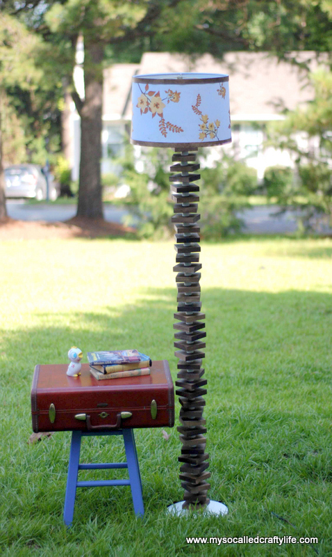DIY Mid Century Modern Inspired Wood Floor Lamp - My So Called Crafty Life
