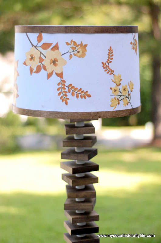 DIY Mid Century Modern Inspired Wood Floor Lamp - My So Called Crafty Life